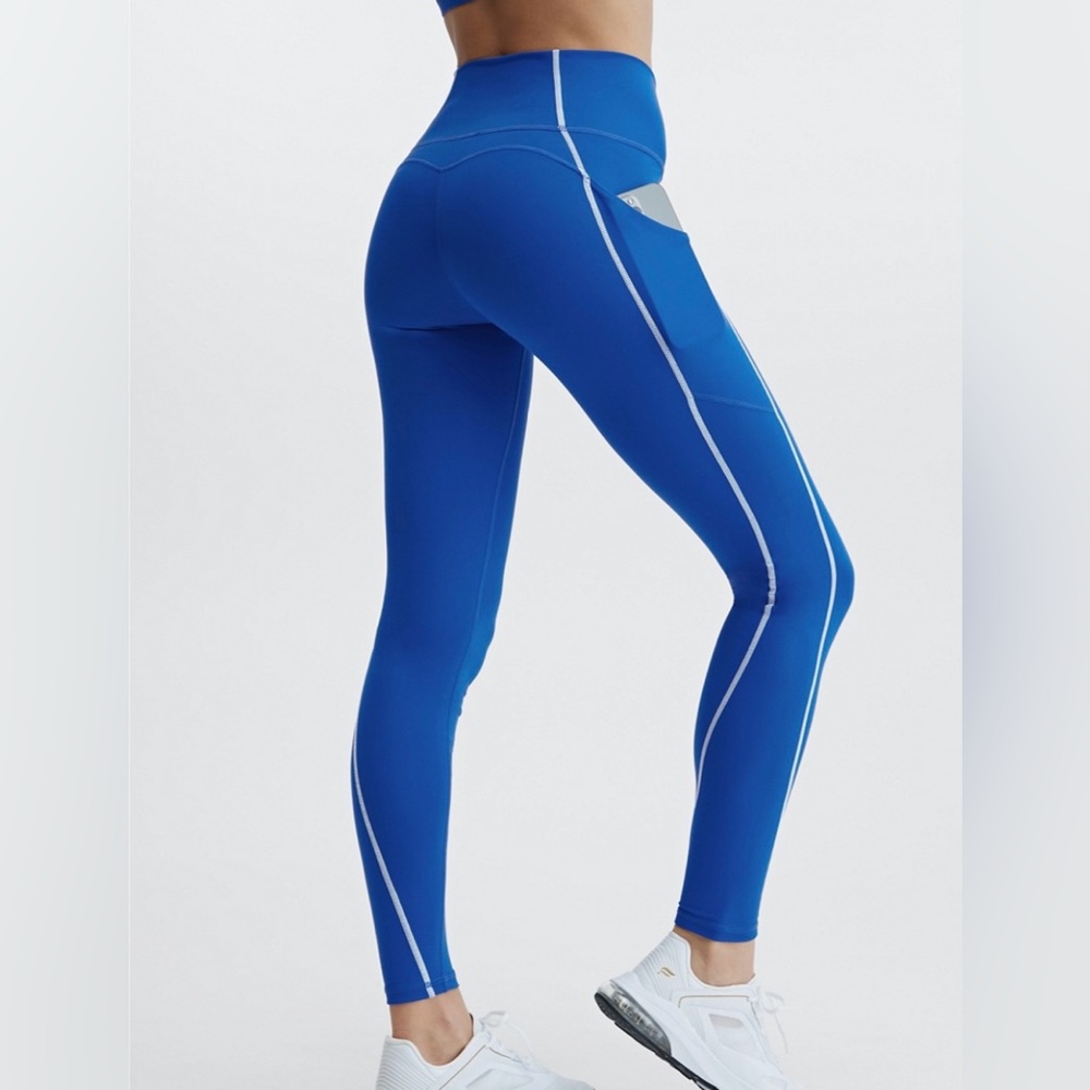 FABLETICS PureLuxe leggings XL blue EUC w/pockets!